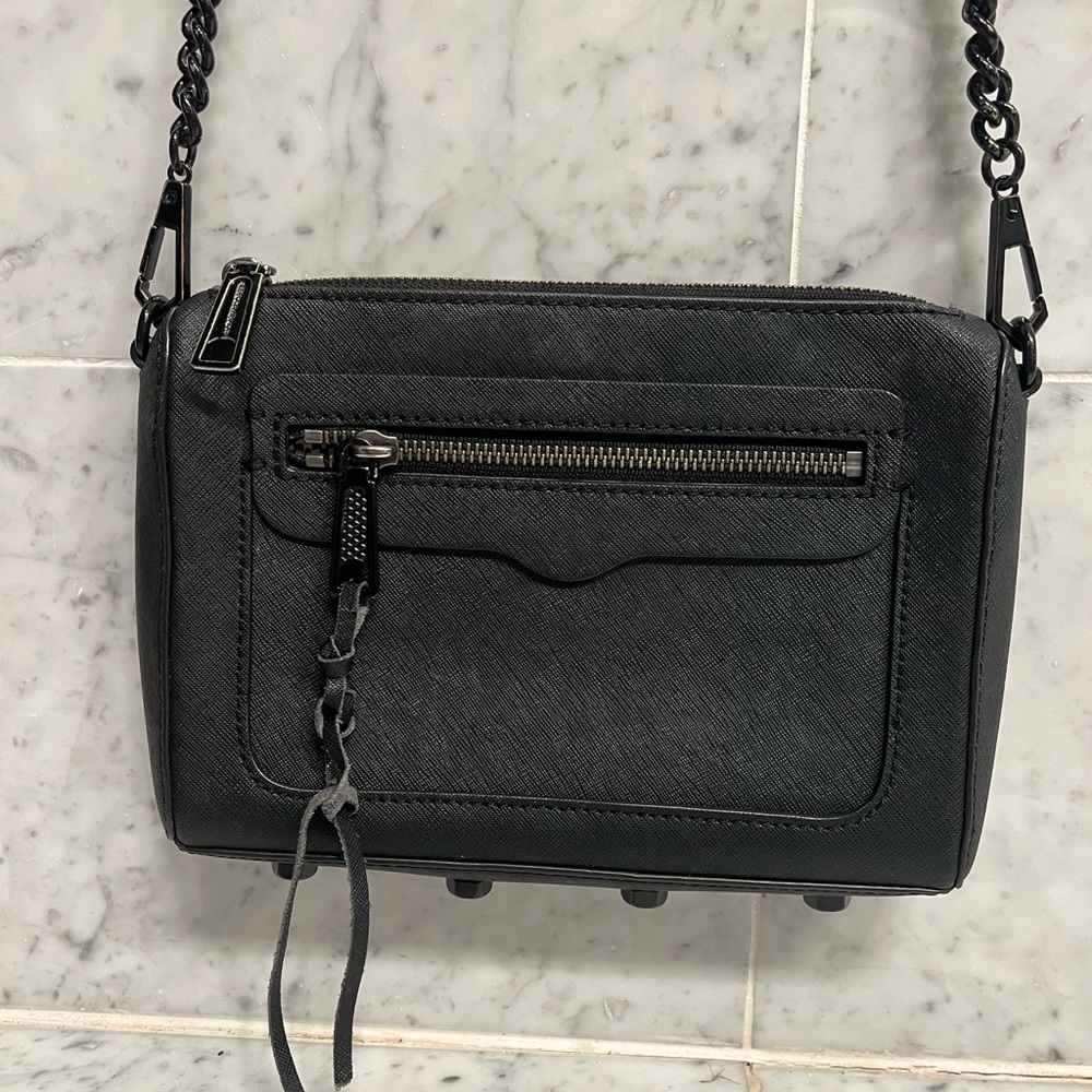 Rebecca Minkoff crossbody black bag with chain strap